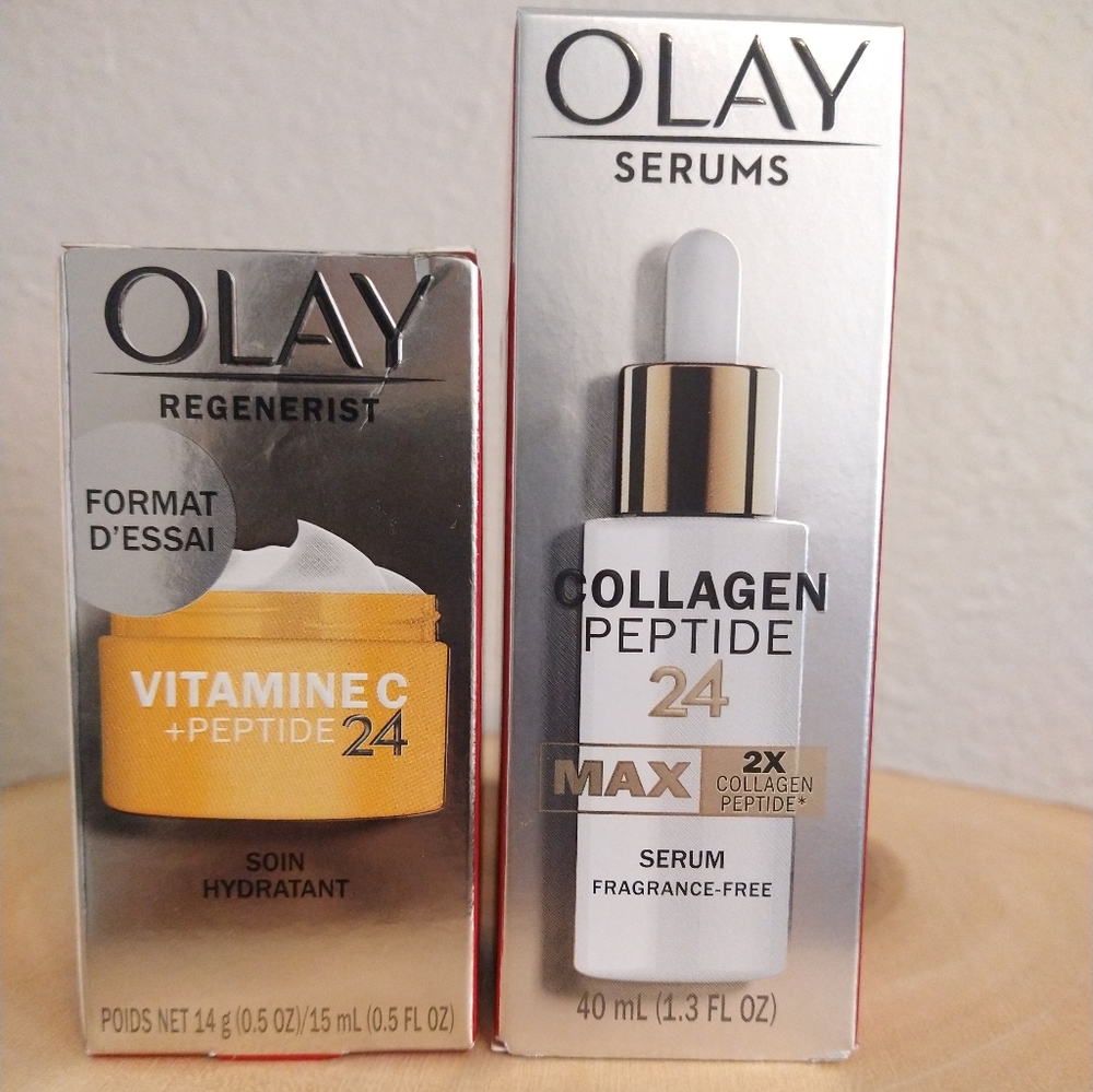 Olay Regenerist Collagen Peptide 24 Serum/ Olay Vitamin C Hydration Moisturizer